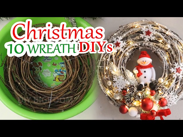 10 beautiful DIY Christmas wreath ideas - MAKE THESE WREATHS - YouTube