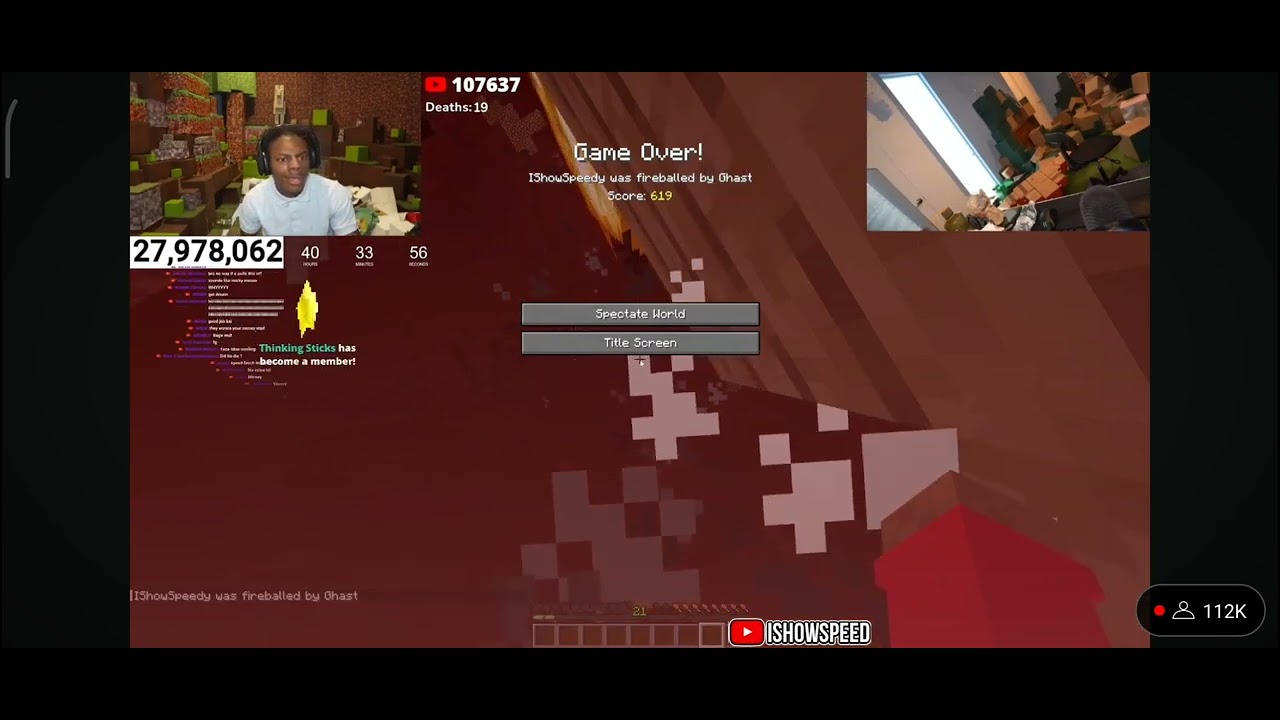 iShowspeed rages on Kai Cenat while Playing Minecraft | Hardcore Mode ...