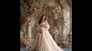 Blush and Gold Floral Digital Background Photography Overlay