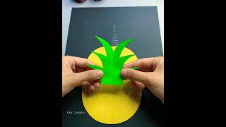 How To Make Paper Pineapple Craft 🍍 #shorts