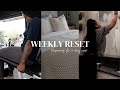VLOG: WEEKLY RESET | CLEANING + GLUTE WORKOUT + GROCERIES + SKIN CARE