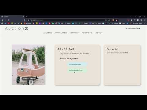 CS50 | HARVARD | PROJECT 2 Auctions
