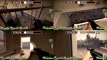 L4D2 Survival: Port Passing 4-Player Split Screen Pool Hold