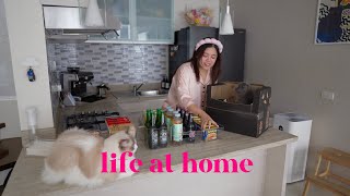 LIFE AT HOME⏤ grocery restock, cooking easy recipes, trying pilates and my life lately 👩🏻‍🍳💓