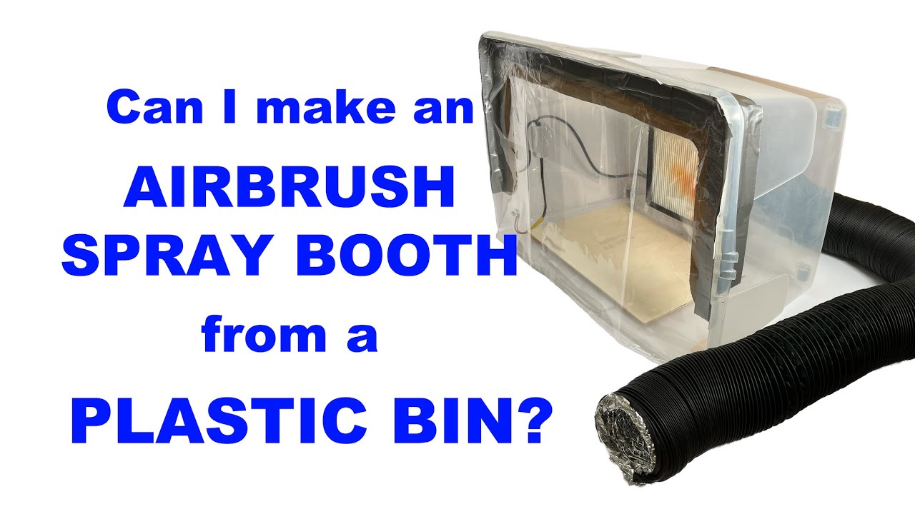 Turning a Plastic Bin into an Airbrush Spray Booth 