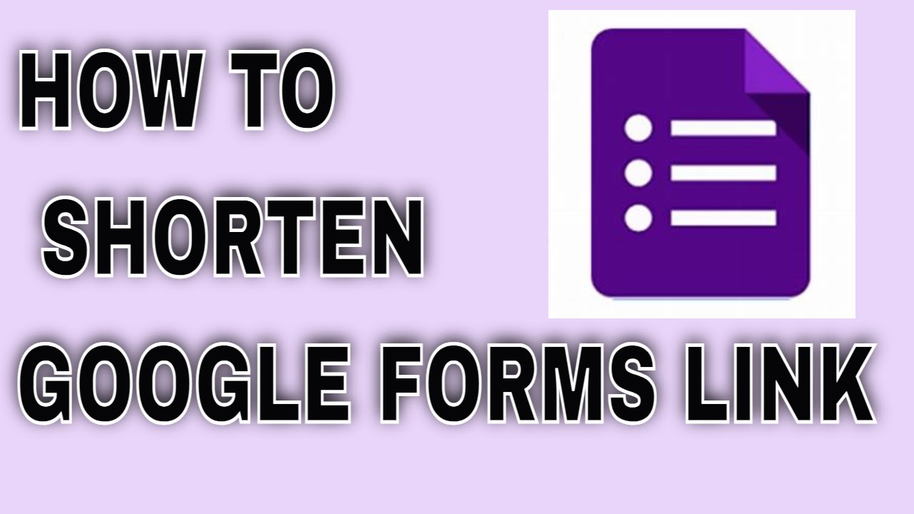 How to shorten google forms link - YouTube