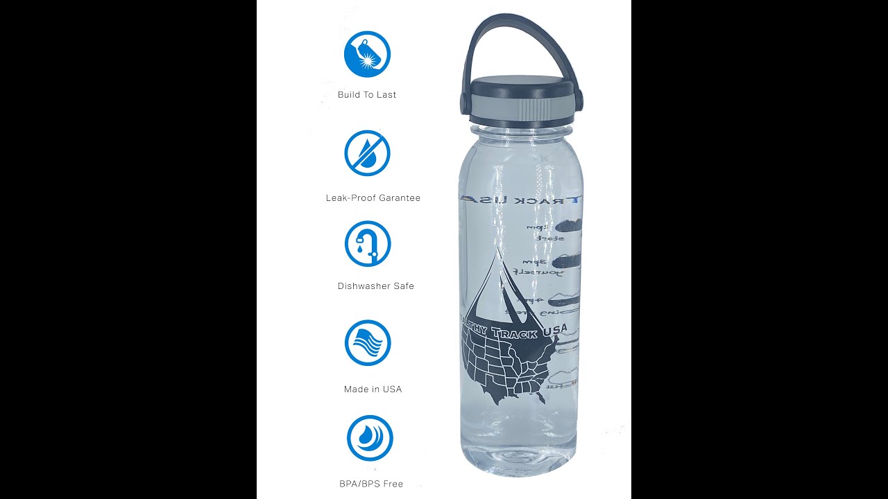 24 Oz Motivational Outdoor EZ Grip Handle Lid Water Bottle
