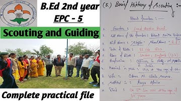 #Scout_and_guide, EPC-5, B.Ed 2nd year practical file