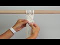 DIY Macrame Tutorial - Diamond Pattern with Double Half Hitch Knots!