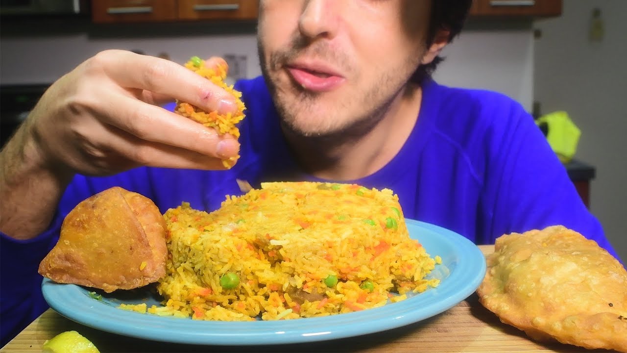 Индийская еда, ГРЯЗНЫЙ БРАЧ! Бирьяни Паратха Самоса | Nomnomsammieboy