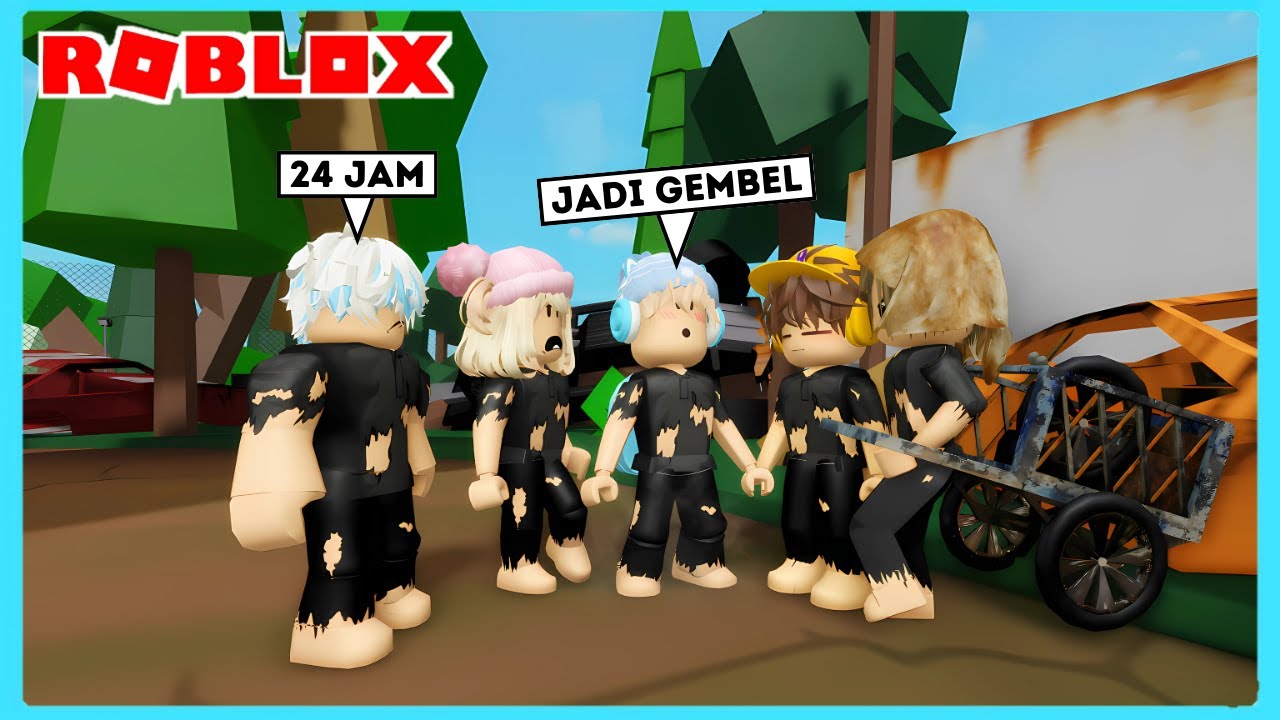 24 Jam Bang Boy Dan Caca Jadi Orang KISMIN Di Roblox Brookhaven ft @Shasyaalala