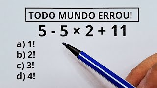 5 QUESTÕES DE MATEMÁTICA BÁSICA - Nível 1 - Prof.Marcelo