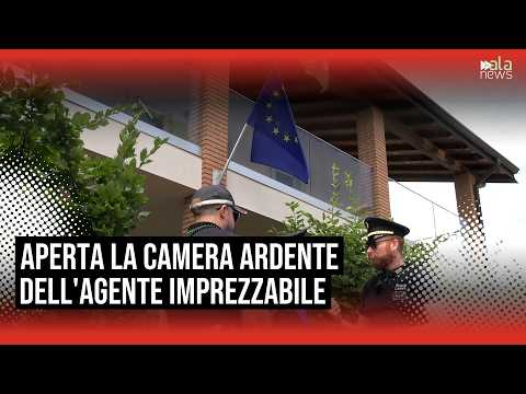Video Milano, aperta la camera ardente dell'agente Francesco Imprezzabile