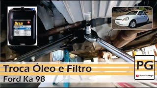 Trocando o óleo no Ford Ka na garagem de casa - Usei o óleo Ursa TDX para  motor Diesel - [4K] - YouTube