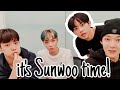 just Sunwoo crashing into member's vlive