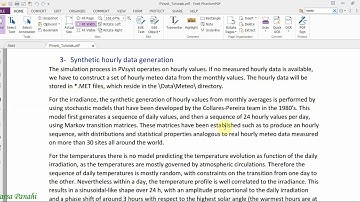 pvsyst tutorial: Part3 Databases   Synthetic hourly data generation