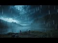 ⛈️ Heavy Rain Storm at Lakeside | Nature Sounds for Deep Sleep