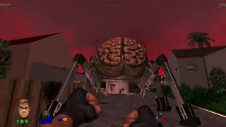 Brutal Doom VS Spider Mastermind Cyberdemon Fatalities 3 players Good Cooperative Boss Fatalities x2