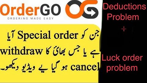 Ordergo deductions problem- Ordergo new update | how to clear special order in ordergo | #ordergo