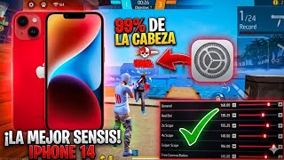 La mejor SENSIBILIDAD iPhone 14 Free Fire 2026 | ¡TODO ROJO SIN FALLAR! 🤙😱📱