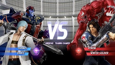 Thanos and Dante vs Venom and Winter Soldier - MARVEL VS. CAPCOM: INFINITE