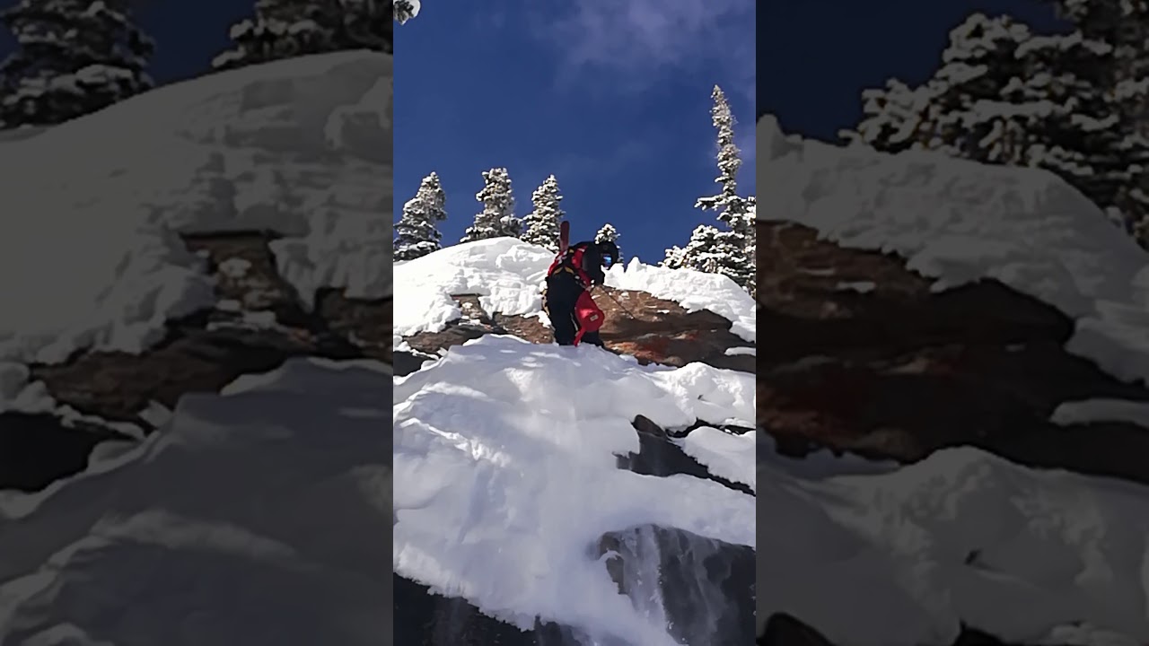 Ski rescue from cliffs Mary Jane Ski Area