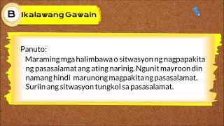 ESP 8 Pasasalamat sa Kabutihan ng Kapwa_(LAS)
