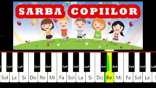 SARBA COPIILOR Tutorial PIAN Folclor MEM clasa a IV-a + Partitura si Versuri