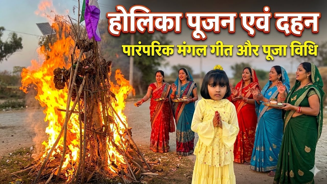 होलिका पूज़न किया🙏🏻 💥और किया खूब मज़े 🥰🥳|| गांव की होली का मज़ा अनोखा 💖|| twins vlog 🫶🏻