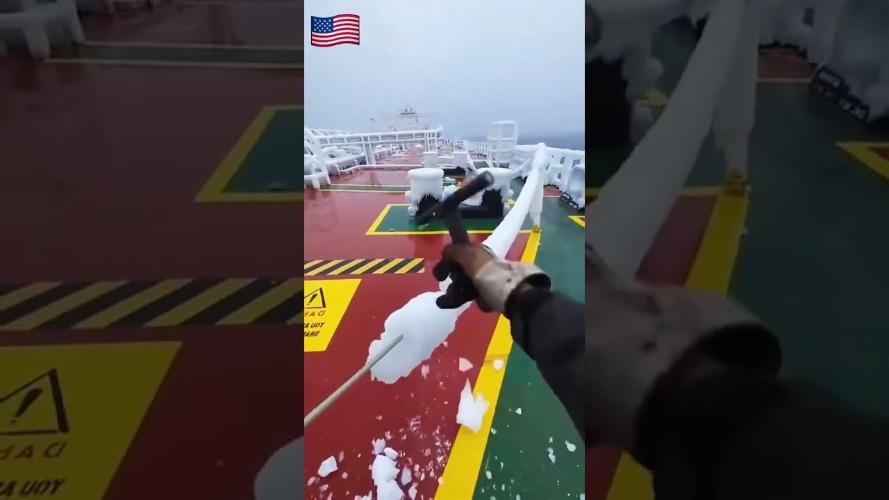 Massive Ice Falls From Wind Turbine 😱 | Incredible Frozen Blade Moment #shorts