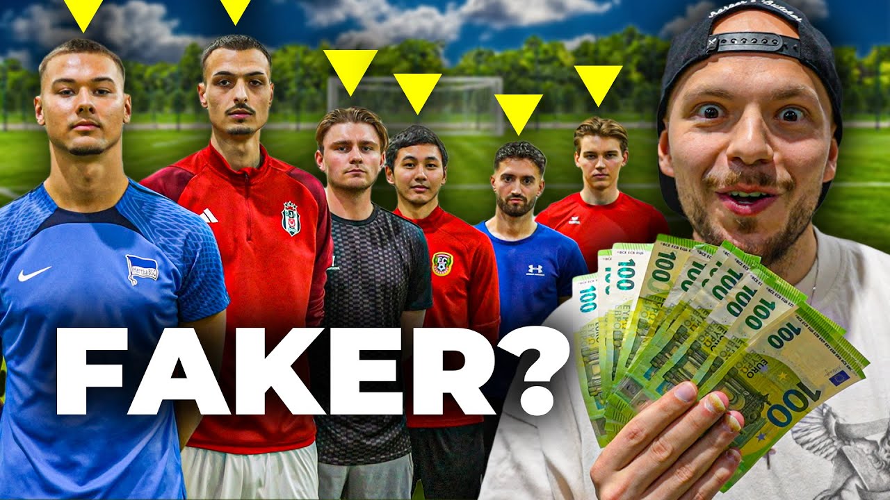 WER IST DER FAKE FUßBALLER?! CHALLENGE UM 1.000€