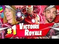 ON DEBLOQUE IRON MAN ET ON FAIT TOP 1 ! PALIER 100 FORTNITE DUO FR