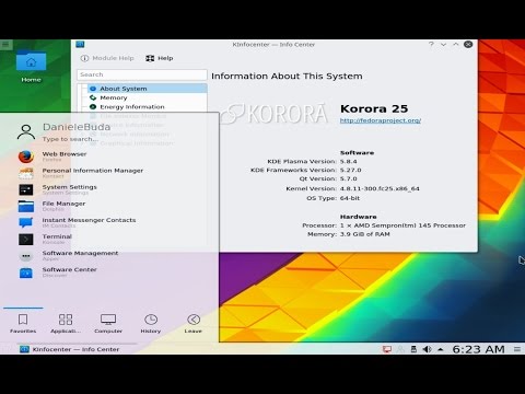 Korora KDE 25 Installation and Overview