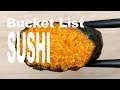 Top 10 Sushi  A Bucket List Adventure w/ ASMR - Don't watch if you're hungry!