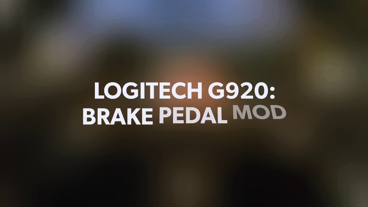 Logitech G920 Brake Pedal Mod (2 minute pictorial) YouTube