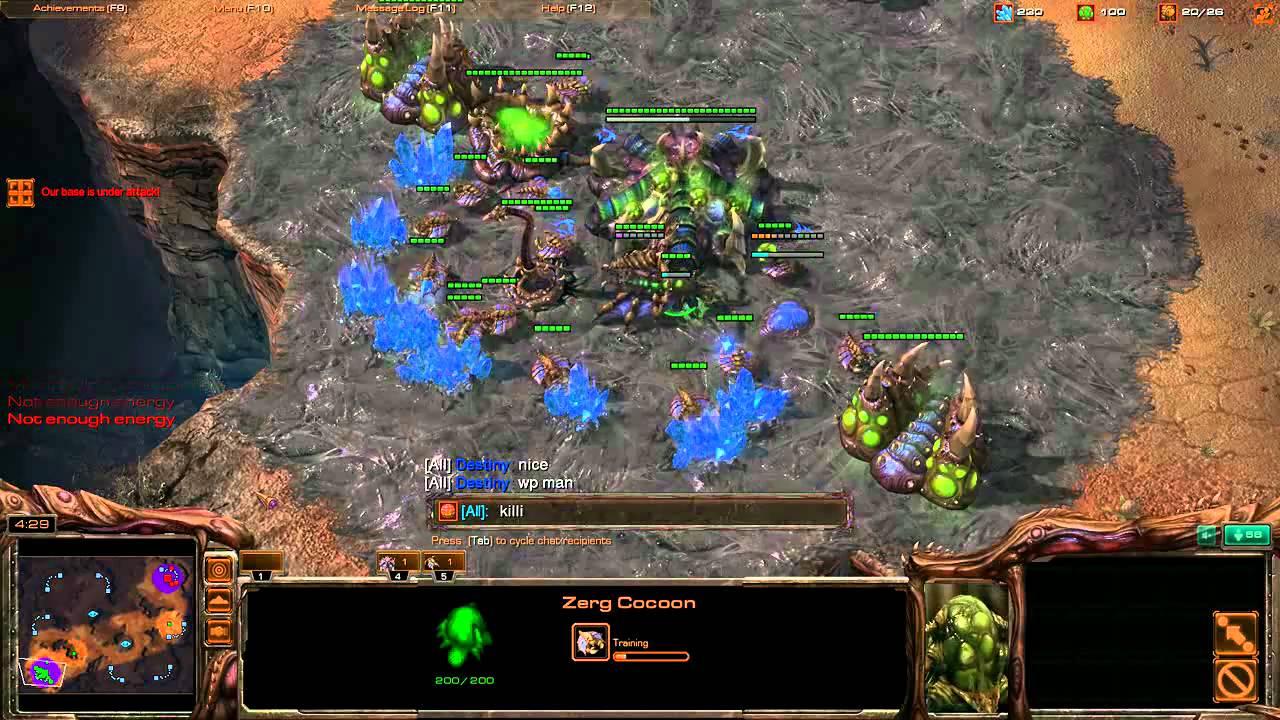 Destiny (Z) vs. VTZerker (Z) [Game 2] (Part 1/2) - Starcraft 2 Ladder