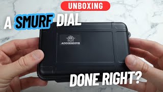 FINALLY A BLUE DIAL SMURF HOMAGE THAT'S BLUE! UNBOXING AD2086