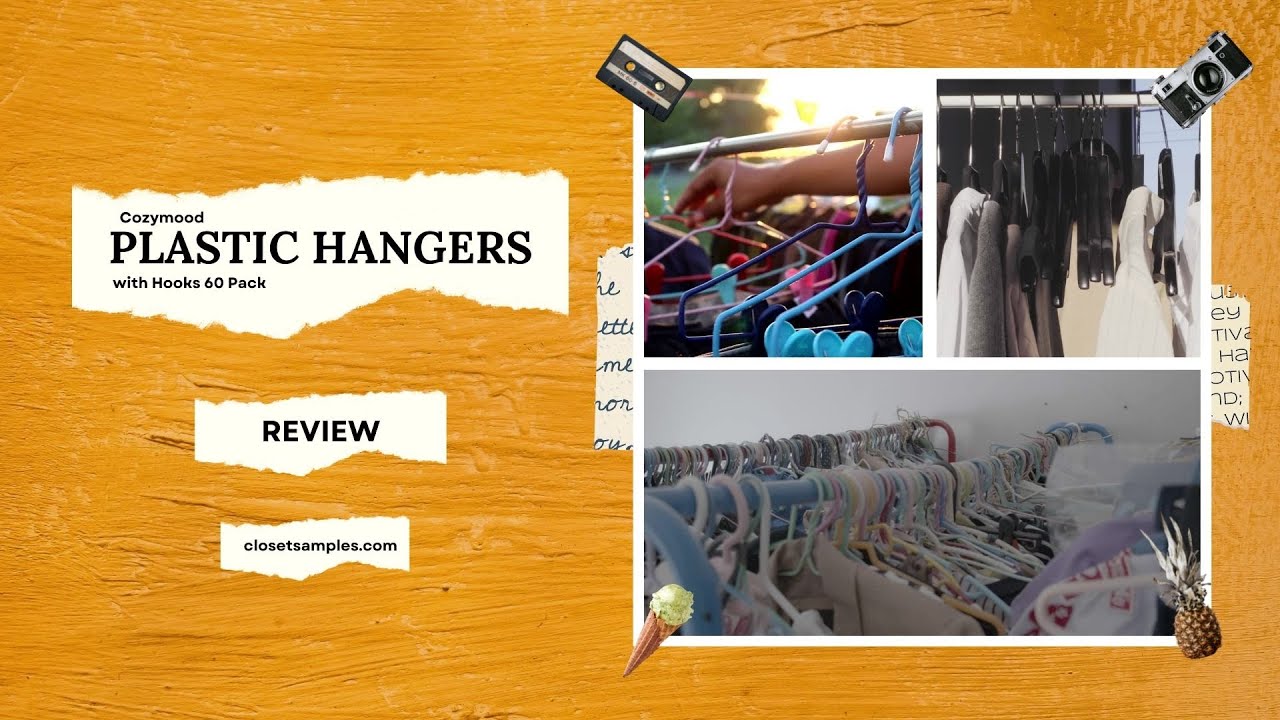 Cozymood Black Plastic Hangers with Hooks 60 Pack Review 
