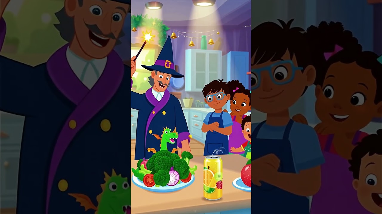 Wizard Turns Junk Food Healthy! 🧙‍♂️| Kids Nutrition Cartoon 