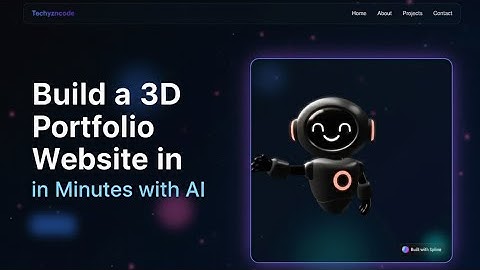 Build a 3D Portfolio Website in Minutes with AI (No Code!) 