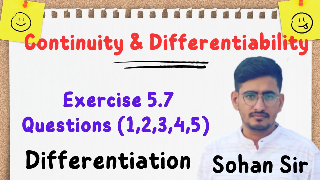 Exercise 5 7 ques 1 to 5 class 12th continuity differentiability
