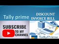 How to create Discount bill in tally prime