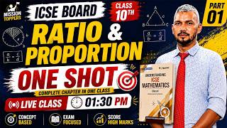 Algebra - Ratio and Proportion, One Shot🔥I CSE Class 10 Mathematics by Sonvir Sir