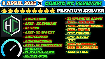UPDATE CONFIG HC | AXIS GAME, XL, INDOSAT, TELKOMSEL, TRI, BYU, SMARTFREN || 8 APRIL 2025
