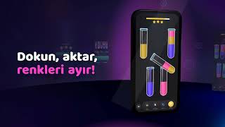 🧪 Renkleri Ayırabilir misin? 🌈 Tüp Doldurma | Mobil Bulmaca Oyunu