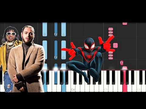 Post Malone, Swae Lee - Sunflower (Spiderman Into The Spider Verse) (Piano Tutorial)