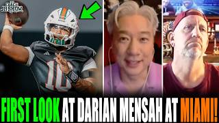 Steve Kim Reacts To FIRST LOOK At Darian Mensah In Miami Spring Practice!