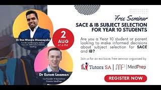 SACE & IB Subject Selection for Year 10 Students