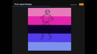 I made the Omnisexual flag into a character and a landscape behind them!
