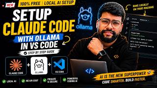 Claude Code + Ollama in VS Code 🔥 FREE AI Coding Setup (Mac & Windows) | No API Key Required